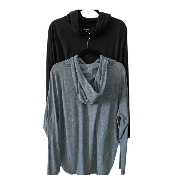 2-pack Gray and Black Hooded Sweatshirts Casual Fit - Picture 7 of 13